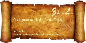 Zsigmond Lóránt névjegykártya