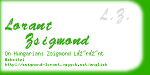 lorant zsigmond business card